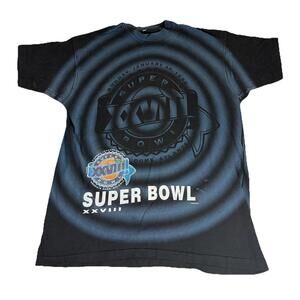 Vintage Super Bowl 28 Shadow NFL Blackout T Shirt Men’s 2XL XXL